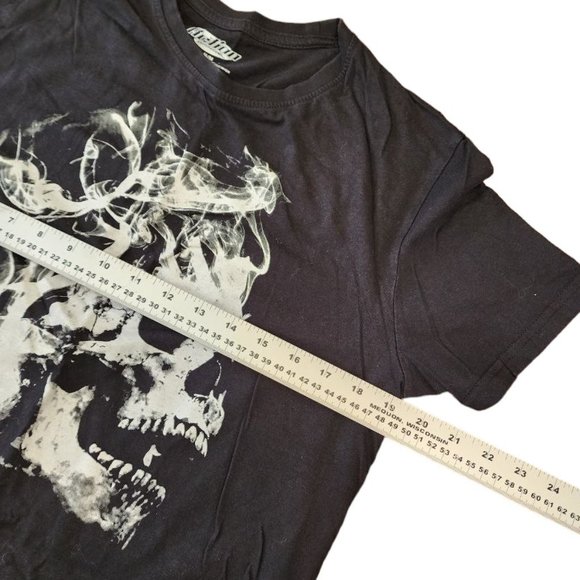 Action Apparel T-Shirt Men's Size M Black Short Sleeve Skull Print - Picture 5 of 6